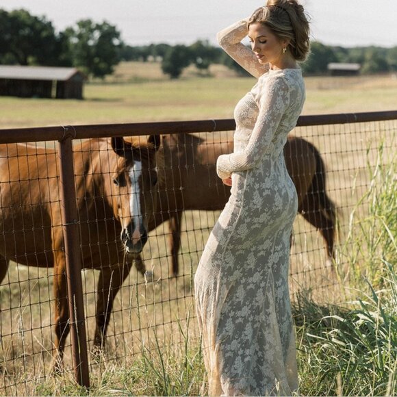 NWT Seraphine Lace Fairy Romantic Ethereal Feminine Maxi Wedding Dress Size 3XL - Picture 3 of 12